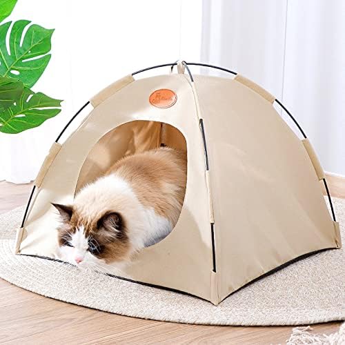 Палатки за котки в затворени помещения, Палатка-вигвам за котки с хладка боклуци, Всесезонное Джобно Складное гнездо за Кучета и