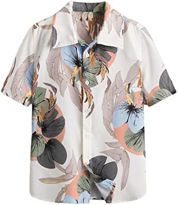 Хавайска Риза с къс ръкав и яка, копчета Verdusa Boy ' s Топ с Графичен принтом
