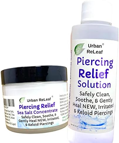 Комплект Urban ReLeaf за улесняване на пиърсинг и Концентрат от морска сол ! Бережный, ефективен-нататъшни грижи и попълване на запасите сол. Бърза помощ при Раздраженно?