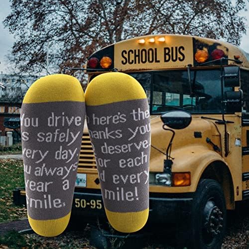 Благодарствени подаръци на водача училищен автобус 2 Чифта Чорапи на водача училищен автобус Благодарствени Подаръци на водачите