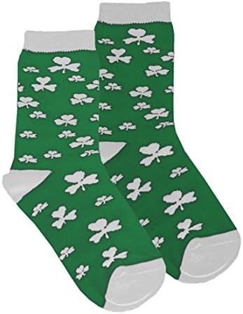 Традиционни детски Чорапи, Ръчно изработени с Деня на Св. Патрик С принтом под формата на Бял Централи Зелен цвят