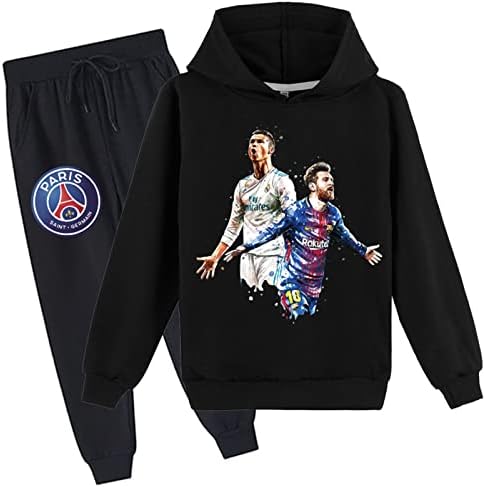 Памучни жилетки-пуловери ONOTEC Kids Messi, Леки Ежедневни Блузи с дълъг ръкав и спортен костюм за бягане
