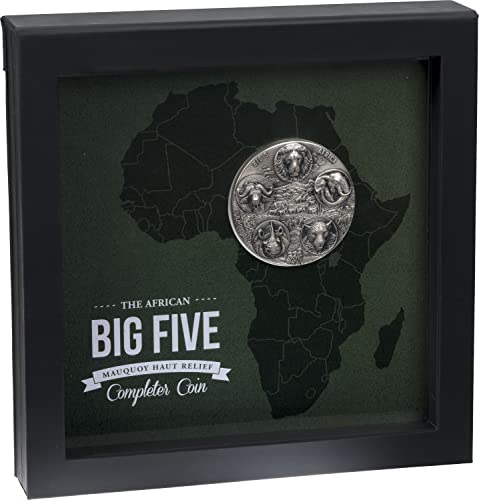 2023 DE Big Five Mauquoy PowerCoin Completer 1 Кг Сребърна монета от 10 000 Франка Бряг Слонова Кост 2023 Антични Гарнитури