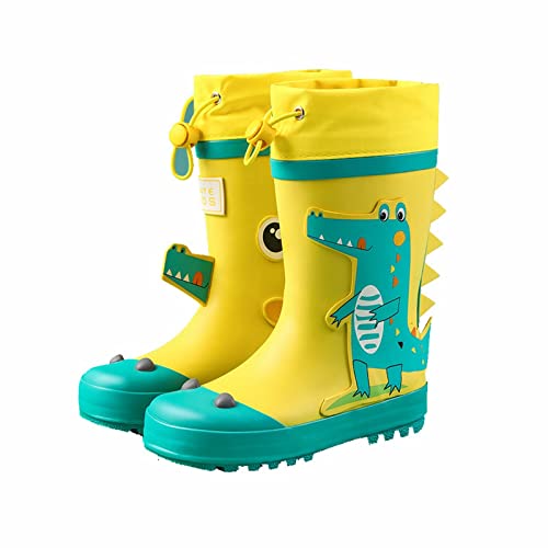Детска непромокаемая обувки За момчета И момичета, Водоустойчив обувки, Детски Непромокаеми ботуши, Непромокаеми ботуши Големи и малки размери (Зелен, 7 бебета)