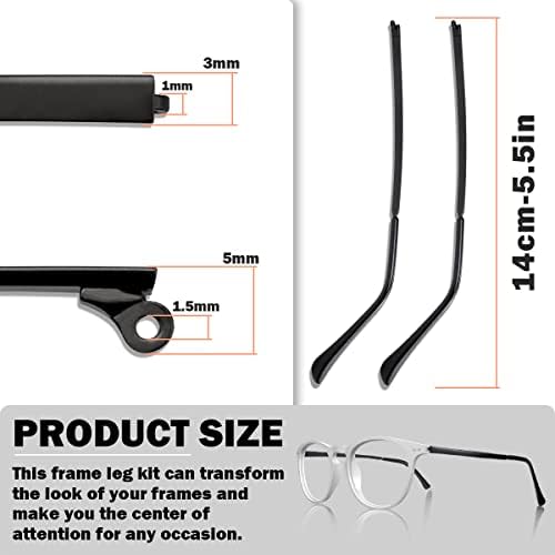 LNQ LUNIQI 1 Чифт Метални Дужек за очила, за Подмяна на Рамки за очила, Универсални Слънчеви Очила, Смяна на Крака за тънки Метални