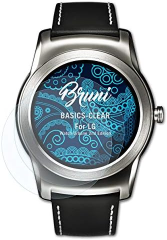 Защитно фолио Bruni, Съвместима със защитно фолио LG Watch Urbane 2nd Edition, Кристално Чиста Защитно фолио (2 ПЪТИ)