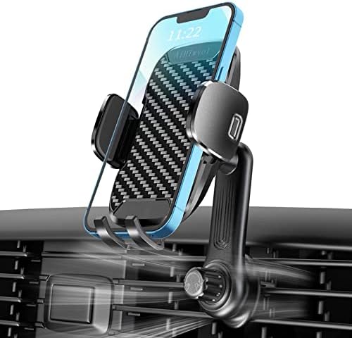 Титуляр телефон AiHiwvol за кола [По-дълъг стоманена кука] Планина за мобилен телефон с вентиляционным отвор Универсален удължител