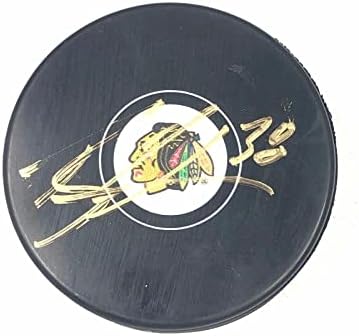 БРЕНДЪН ХЕЙГЕЛ подписа Хокей шайба PSA/ДНК Чикаго Блекхоукс С Автограф - Autograph NHL Pucks