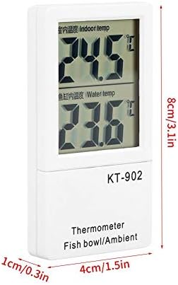 XJJZS LCD цифров термометър за стая и аквариумни риби с двоен температурен дисплей