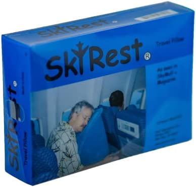 Надуваема възглавница за почивка на главата и врата SkyRest® за пътуване - Преносими Патентовани Дизайнерски Възглавници за сън в Самолети, Автобуси, Автомобили, Офис