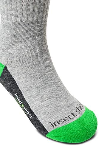 Детски спортен Экипажный чорап Insect Shield, Еластични и удобни Экипажные чорапи с подплата и защита от кърлежи