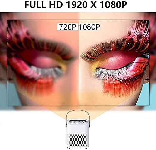 Проектор XDCHLK 1080P, Пълен Мини-Проектор за домашно кино, ET30 4K Viedo в прожектор Преносими led за смартфон (Размер: Android)