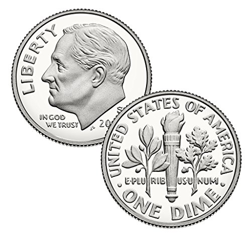 Сребърен десятицентовик Рузвелт 2004 г. в Монетния двор на САЩ
