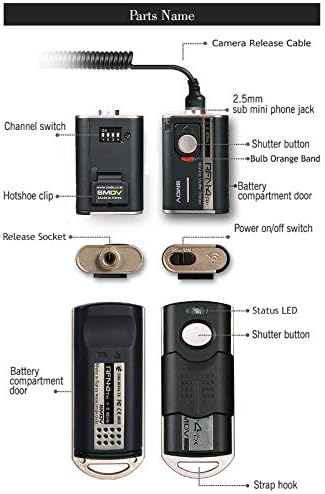 Безжично дистанционно освобождаване на затвора SMDV RFN4 RF-907 за Sony и Minolta - Предавател и приемник