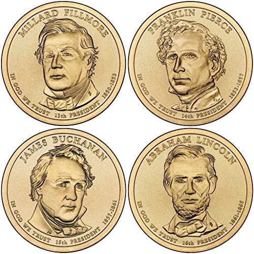 2010 Различни марки на Монетния двор на Президентския долар 2010 P, D Президентски долар 8-Монета P & D, Без лечение, Без да се