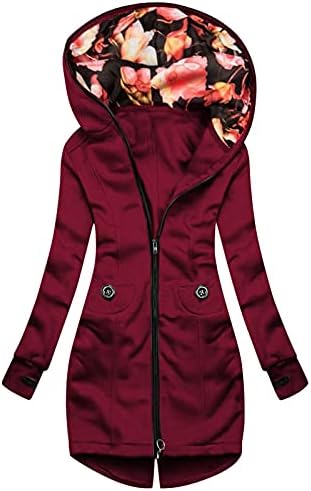 Дамски модни и ежедневни hoody с цип OVERMAL, палто с дълги ръкави и завязками в тон