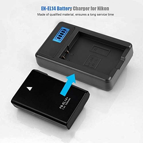 Батерии и Зарядни устройства за фотоапарати, Зарядно устройство En-El14 с LCD дисплей D5100/D3100/D3200/D3300/Coolpix