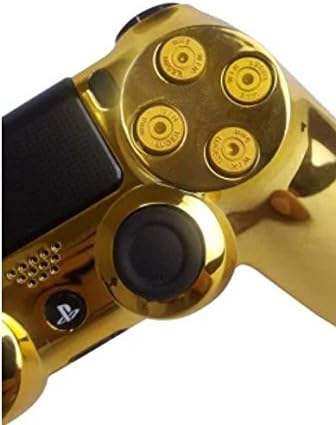 Gold Bag Пълен контролер PS4 с изготовленным на поръчка корпус от хромированного злато с метални бутони под формата на куршуми,