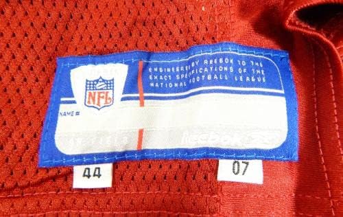 2007 San Francisco 49ers Maurice Hicks 43 Game Пусна Червената фланелка 44 DP28712 - Използваните тениски за игри NFL без подпис