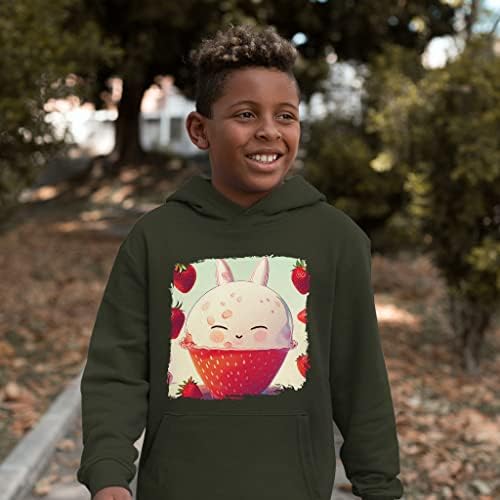 Цветна Детска Hoody с качулка от порести руно - Ягода Kids' Hoodie - Графична hoody с качулка за деца