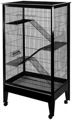 A&E Cage Co. Голяма 4-степенна Клетки за малки Животни за Количка, Платинена