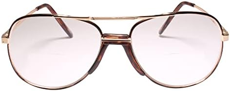 Златни Квадратни Извънгабаритни Олдскульные Vintage слънчеви Очила 80-те години с Бифокальными стъкла 3.00 за четене