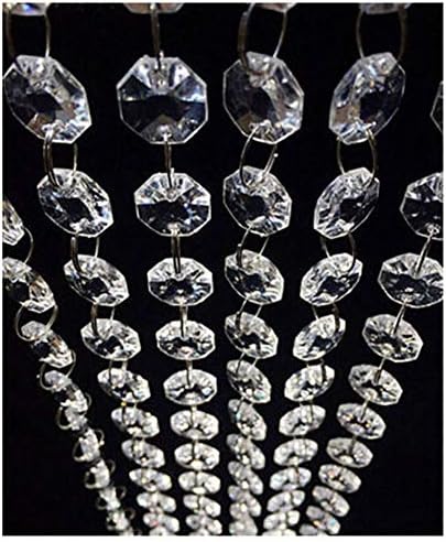 WAZHRMGHG 99 МЕТРА Прозрачна Акрилна Кристален Венец, Подвесная Верижка от перли за Полилеи, Окачени Украса от Гирлянди за Централната