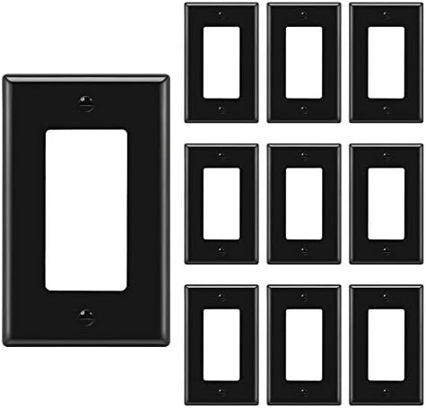 [10 x] Стенни декоративна плоча BESTTEN на 1 комплект, стандартен размер, H4.53 x W2.76, Небьющаяся покриване на контакт и ключ от поликарбонат, бяла е в списъка на UL