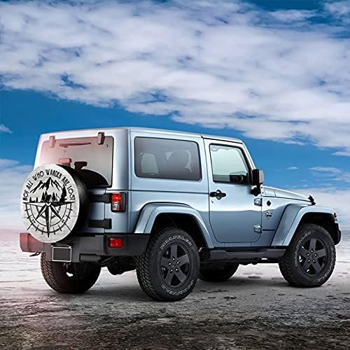 Hitamus Не всички, които се скитат, да бъдат загубени Калъф за резервна гума Универсален Подходящ за Jeep Wrangler Rv Suv Камион
