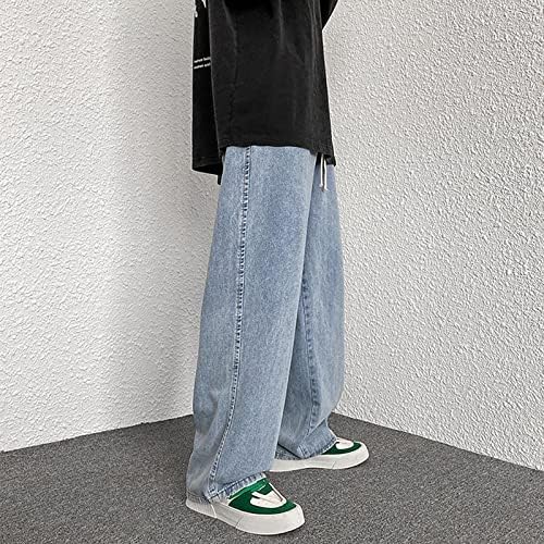 Стръмни Панталони Мъжки Мъжка Мода Големи Свободни Дънки Свободно Намаляване С Директни Штанинами Дънкови Панталони Облекло 1