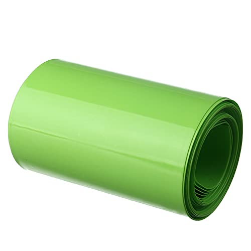 Bettomshin 1 бр. 2,95 Инча Плосък Широчина на Батерията Свиване Тръба, САМ Батерия PVC Свиване Тръба 11,48 Фута Дължина Плодов Зелен