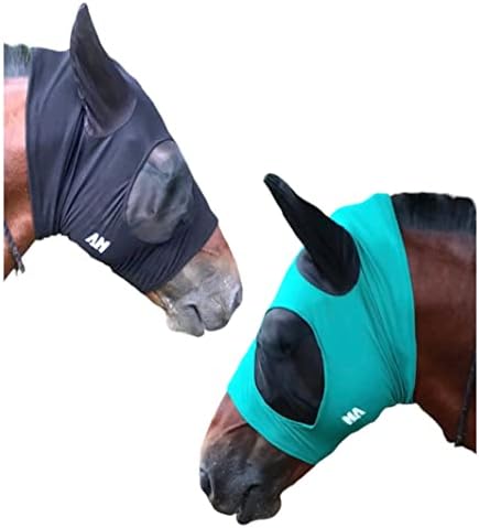 Majestic Али Комплект от 2 Лайкровых маски за езда с очи и уши от найлон окото - Здрава, удобна еластична маска за езда с ушите