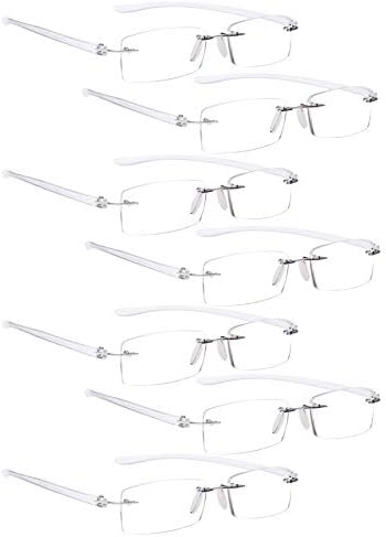 LUR 7 опаковки очила за четене без рамки + 3 опаковки очила за четене в полукръгла рамка (общо 10 двойки ридеров + 0,75)