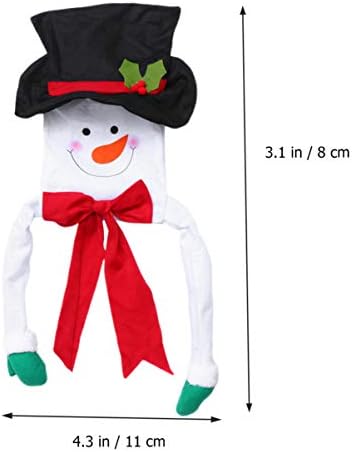 Holibanna Коледно Дърво Topper Сладък Лосове Елха, Снежен човек с цилиндър в Цилиндър Шал Шушу за Коледното Празнично Парти Декорация