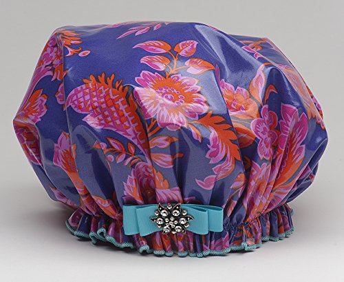 Дизайнерска капачка за Dry soul Divas - Моющаяся, множество - Голям bouffant с винтажной брошью, украсена със скъпоценни камъни
