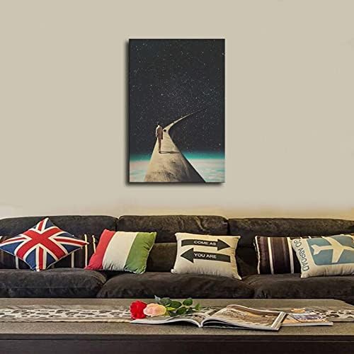 Астрономически Красив Плакат на Космическия Коридор и Стенни Художествена Картина с Принтом Модерен Дом Плакат За Спални (В рамка, 20 × 30 см)