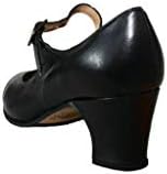 Menkes S. Обувки за фламенко За начинаещи, За момичета, Кожени, с пирони, Размер 1.0 Y (32EU), Черни