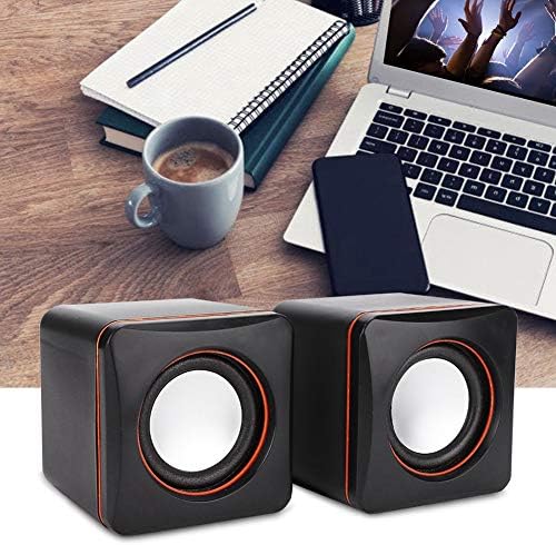 Компютърен Говорител Mini Speaker Cube, USB Стерео с 3.5 мм Жак Жични слушалки за Настолен лаптоп PC Компютър (Двухдорожечный)