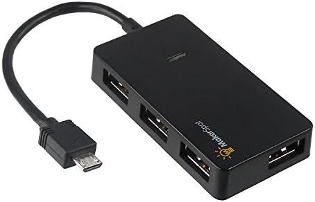 MakerSpot Micro USB OTG Хъб за Raspberry Pi Zero 4 Порта Високоскоростна синхронизация и удлинительный кабел Адаптер Също така Работи