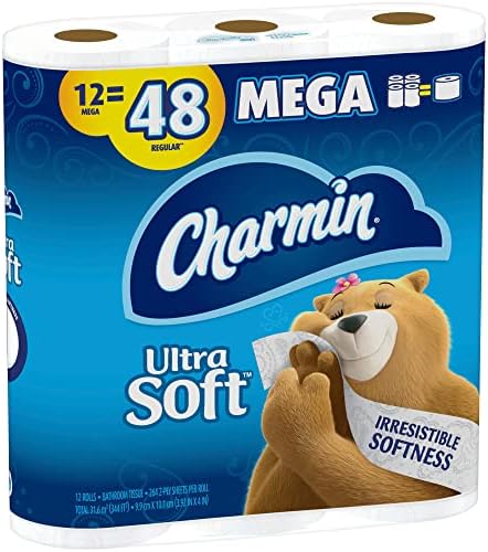 Charmin® Ultra Soft® 2-Слойная Тоалетна хартия, 264 листа На руло, Опаковки от 12 Ролки