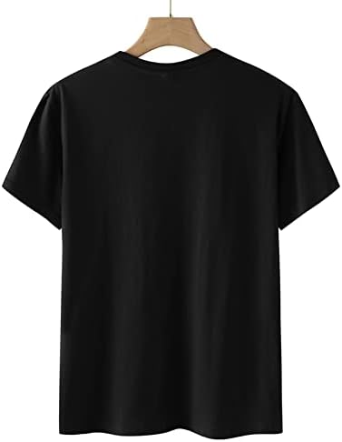 Блуза, Тениска за Жени Лято Есен Къс Ръкав Мека Удобно Облекло 2023 Модни Памучен Тениска с Кръгло Деколте и Графичен Модел A8 A8