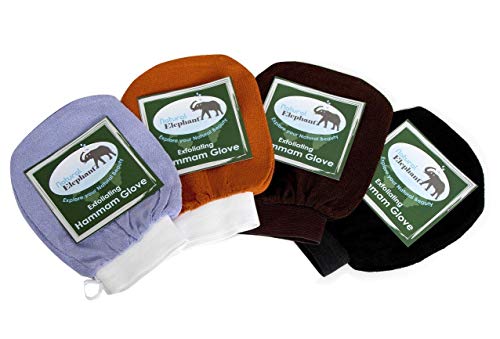 Естествен Марокански черен сапун Elephant 200 гр (7 унции) и Комбинирана Отшелушивающая ръкавица за хаммама (чисто черен)