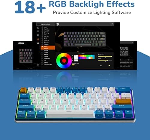 Безжична Ръчна Клавиатура на NEDYALKO ROYAL KLUDGE RK61 Plus, Детска клавиатура Bluetooth / 2,4 G /Жичен RGB, 60% от Клавиатури