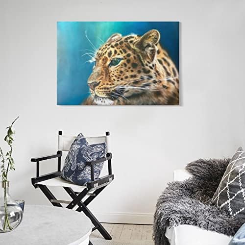Плакат с Портрет на Петнист Леопард, Стенно Изкуство, Зелени Очила, Плакат с Гепардом, Плакат с Дивата Природа, Платно, Стенно Изкуство