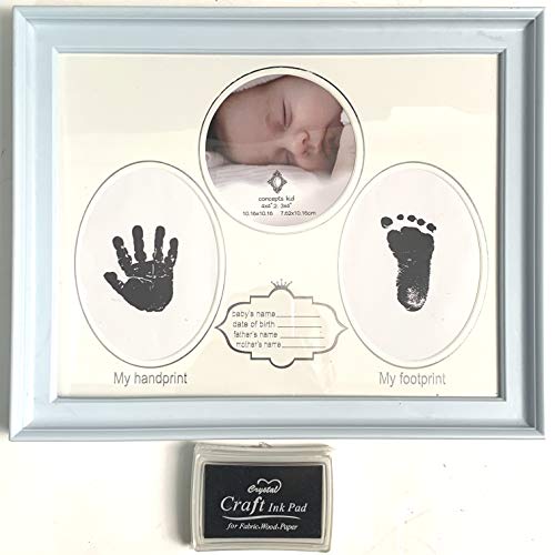 Concept in Time Babyprints Набор от рамки за новородени с отпечатъци от детски ладошек и отпечатък от крака и приложената много