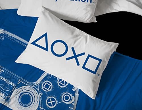 Комплект спално бельо PlayStation, X-Ray Gamer от 7 теми размер Queen-Size - Включва одеялото и чаршафа - Супер Меко детско спално