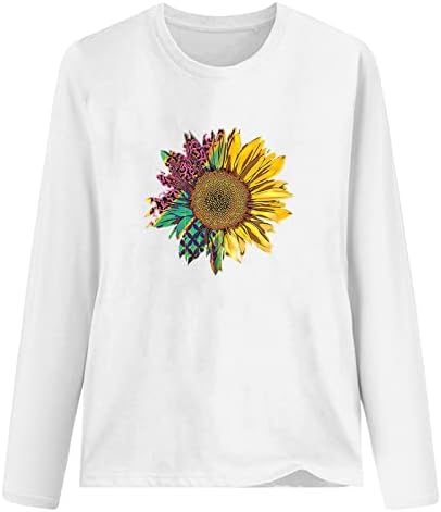 Блуза с Кръгло деколте, Дамски Есенни и Летни Дрехи с Дълги Ръкави, Модни Памучен Блуза с Графичен Дизайн на Тениска за Момичета, JD JD