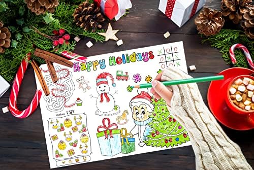 D4DREAM Коледна книжка за Оцветяване Хартиени Салфетки за деца и възрастни, 12 бр. за Еднократна Коледна книжка за Оцветяване Кърпички