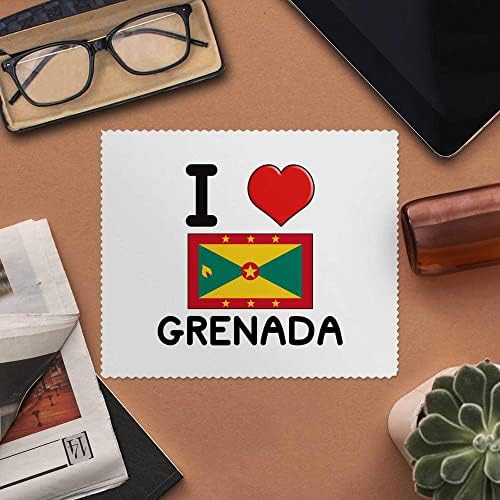 Azeeda 2 x Кърпички за почистване на лещи и очила от микрофибър I Love Grenada (LC00017290)