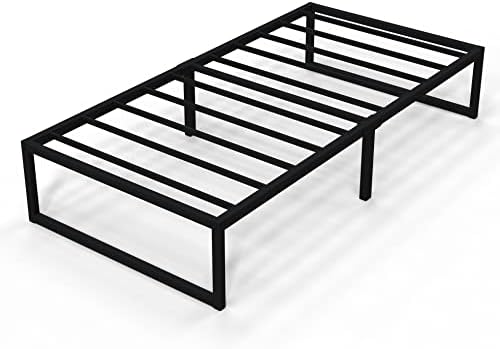 Рамка на легло Richwanone с двойна метална платформа, 14 инча, на Основата на матрака със стоманена каишка, Пружинен блок не се